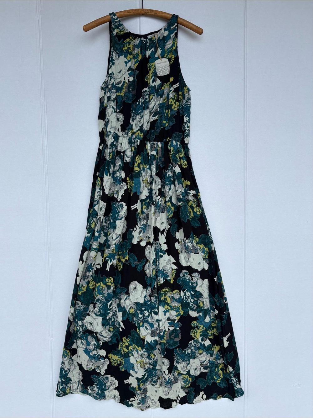 World Market Strapless Floral Maxi Dress S / M
